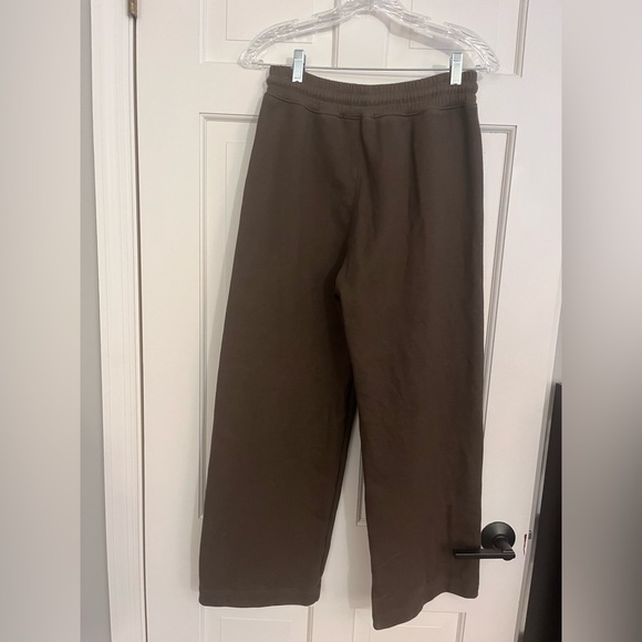 Jenni Kayne Marina Sweatpants Wide Leg Crop Army Green Small - Picture 4 of 5